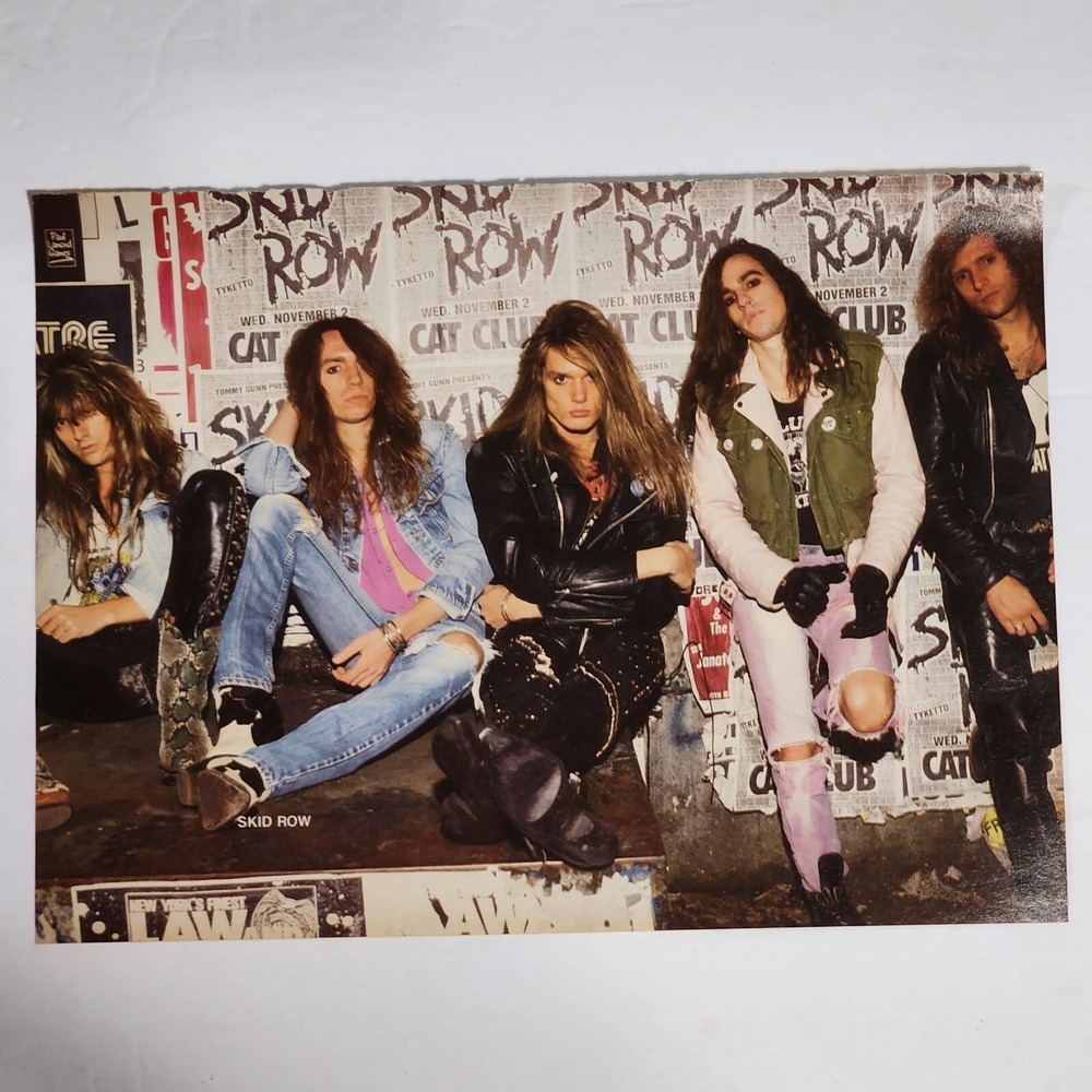 SKID ROW Sebastian Bach hair band color pinup poster clipping 8x10